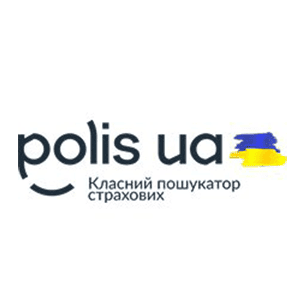 Логотип polis.ua з написом Класний пошукач страховок